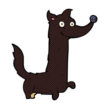 komik karikatür mutlu köpek