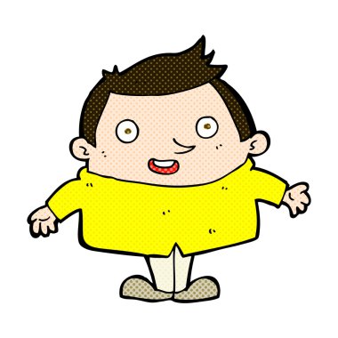 komik karikatür mutlu adam