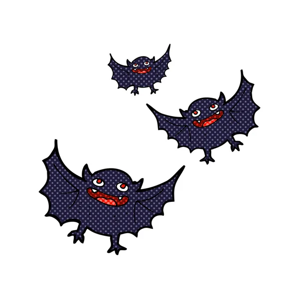 Murciélagos vampiro de dibujos animados cómicos — Vector de stock