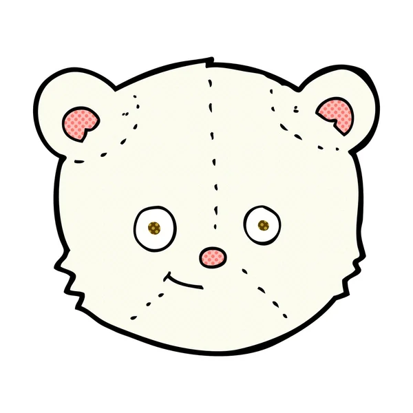 Komiska cartoon isbjörn huvud — Stock vektor