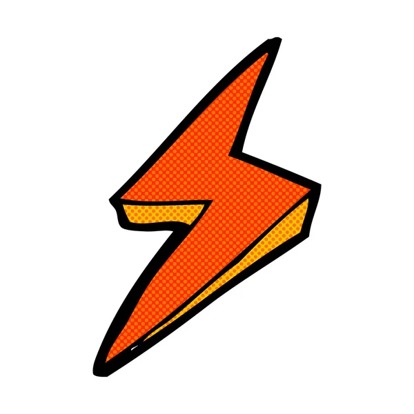 Vicces rajzfilm lightning bolt szimbólum — Stock Vector
