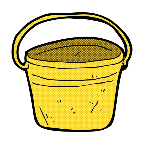 Comic cartoon metal bucket — Stock Vector