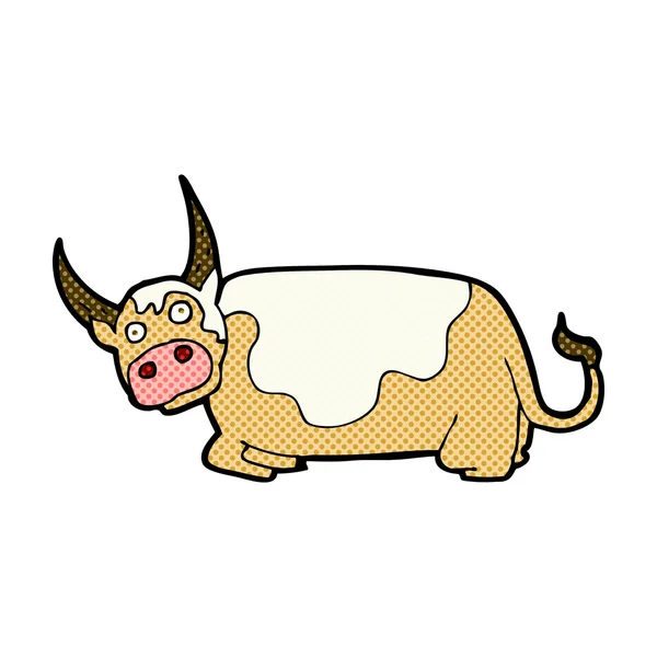 Toro cómico de dibujos animados — Vector de stock