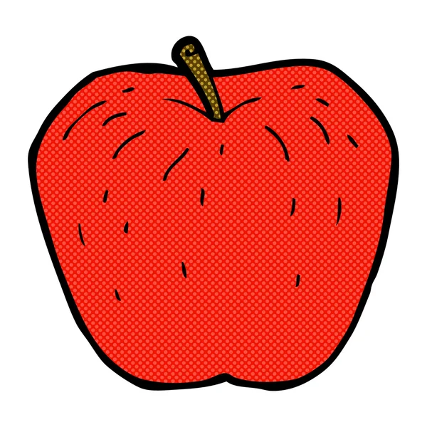 Komiska cartoon apple — Stock vektor