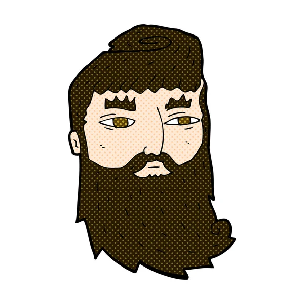Comic cartoon bearded man — Stock Vector