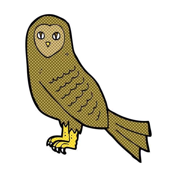 Komiska cartoon owl — Stock vektor