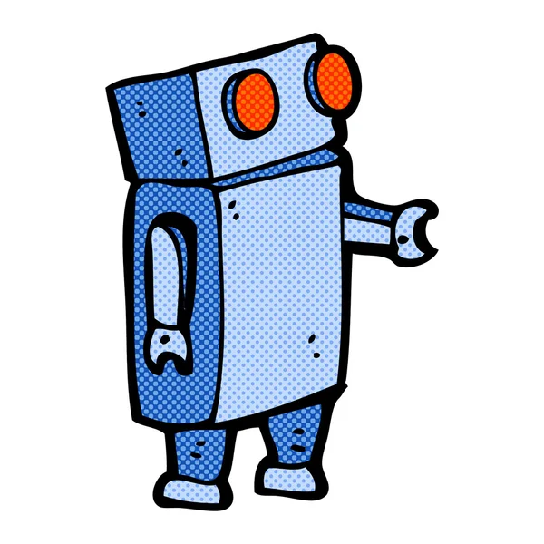 Robot de dibujos animados cómicos — Vector de stock