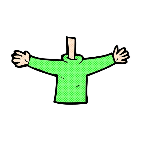 Comic cartoon body waving arms (mix and match comic cartoons or — Stock Vector