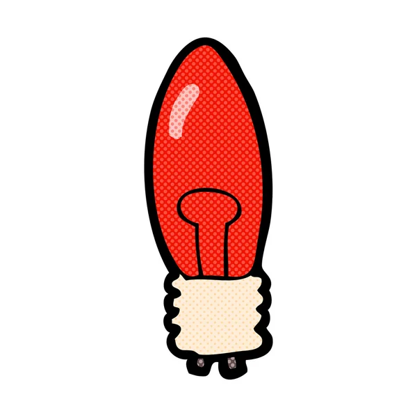 漫画卡通红色灯泡 — 图库矢量图片
