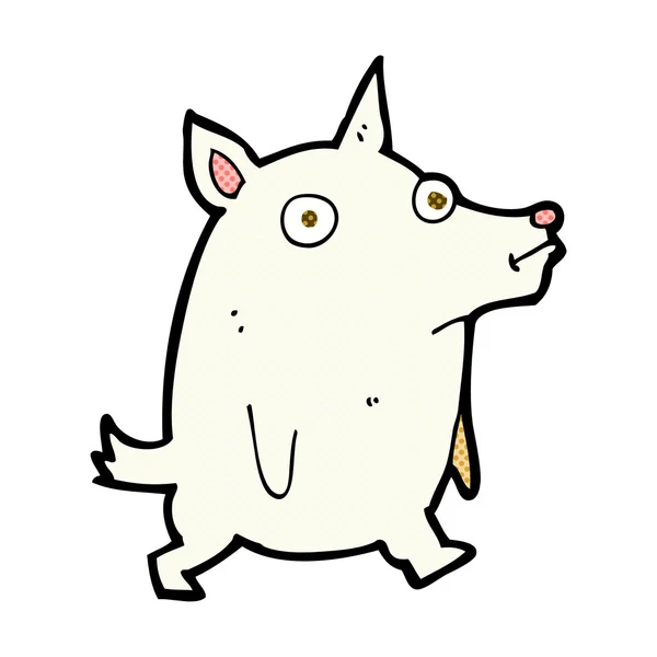Historieta de dibujos animados divertido perrito — Vector de stock
