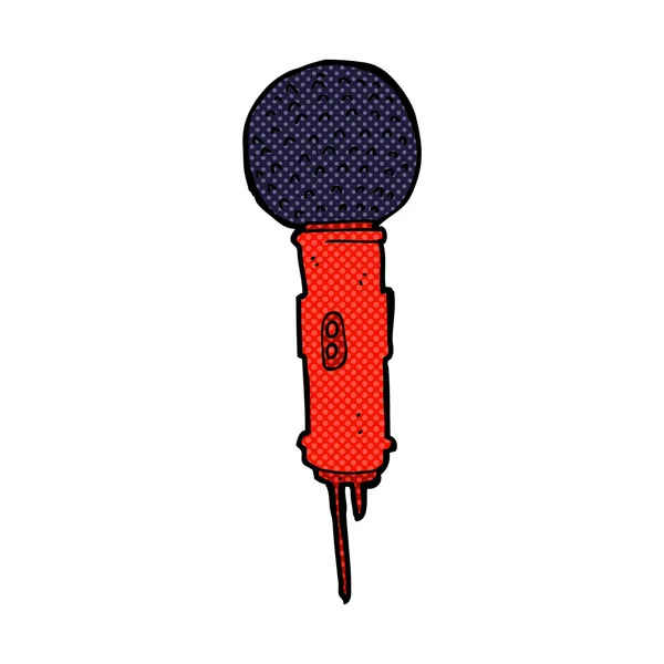 Comic cartoon microphone — Stock Vector