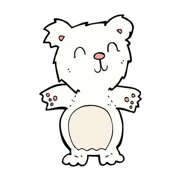 Desenho animado bonito filhote de urso polar — Vetor de Stock