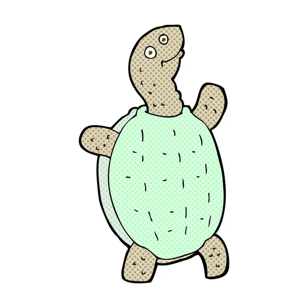 Komiksově kreslenou šťastný želva — Stockový vektor