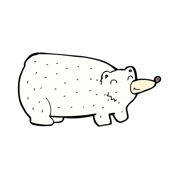 Funny comic cartoon polar bear — Stock Vector