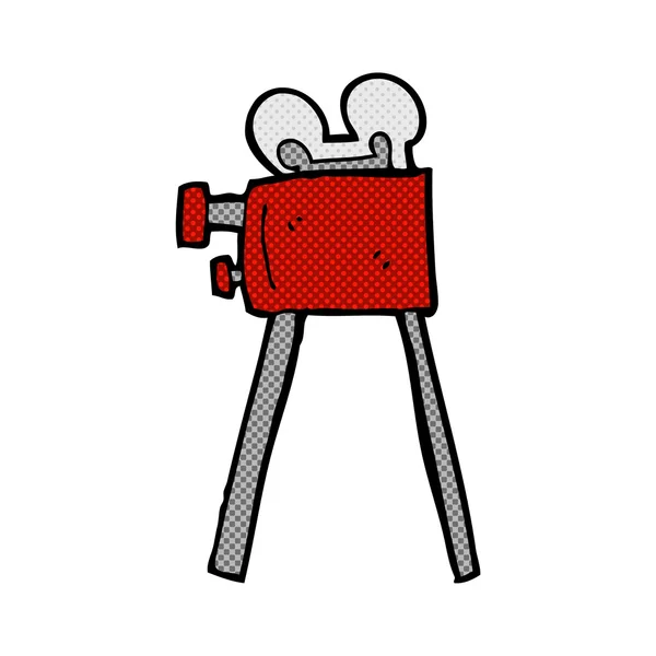 Cómic de dibujos animados cámara de película — Vector de stock