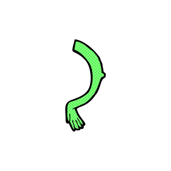 Strip cartoon buitenaardse arm — Stockvector