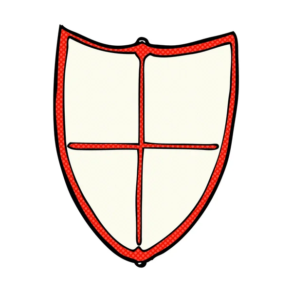 Comic cartoon heraldic shield — Stock Vector