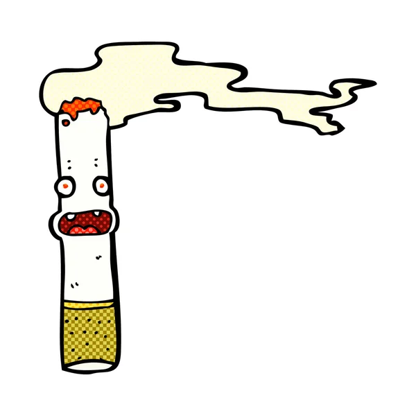 Komik karikatür Sigara — Stok Vektör