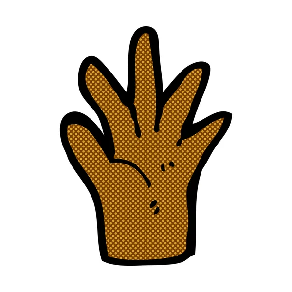 Символ руки комикса — стоковый вектор