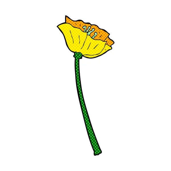 Bande dessinée fleur — Image vectorielle
