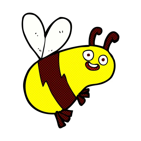 Grappige strip cartoon bee — Stockvector