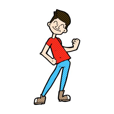 komik karikatür kutluyor adam