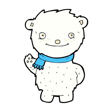 komik karikatür şirin kutup ayısı