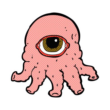 komik karikatür uzaylı kafası