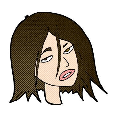 komik karikatür rahatsız kadın