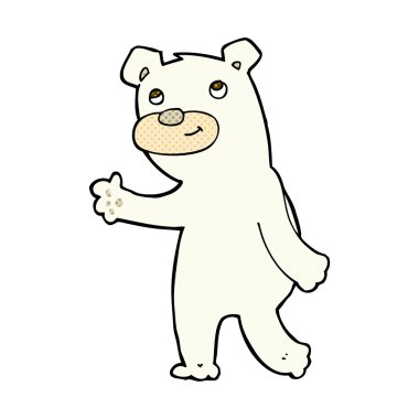 sevimli komik çizgi kutup ayısı