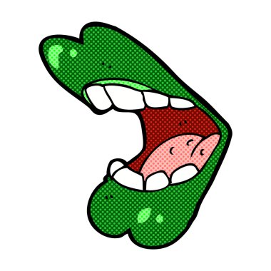 komik çizgi film halloween ağız