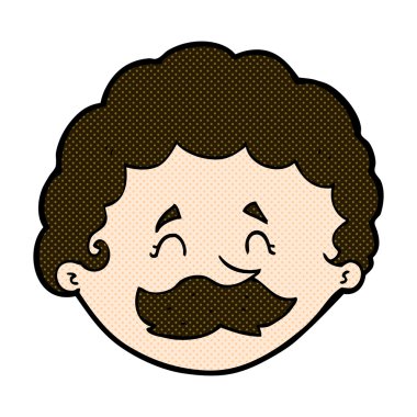 komik karikatür adam bıyıklı