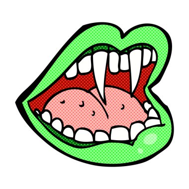 komik karikatür vampir ağız