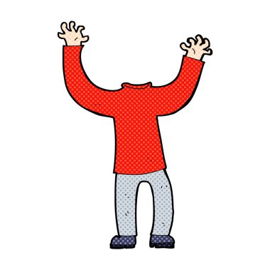 komik karikatür başsız vücut