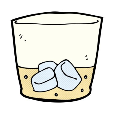 komik karikatür viski cam