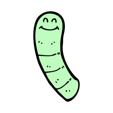 komik karikatür solucan