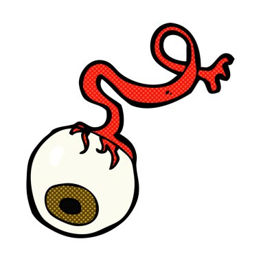 komik karikatür brüt göz küresi