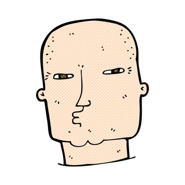 komik karikatür kel sert çocuk