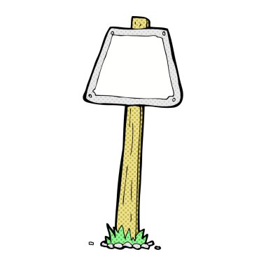 komik karikatür yol işareti