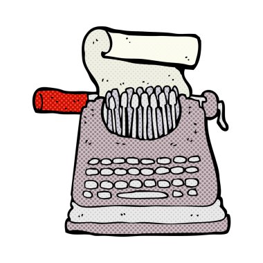 komik karikatür daktilo