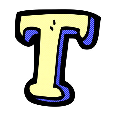 komik karikatür harf T