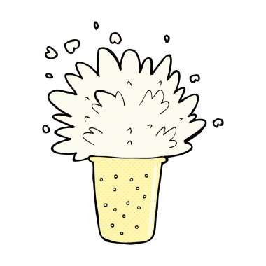 komik karikatür köpüklü bira