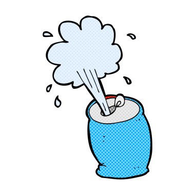 komik karikatür fizzing soda olabilir