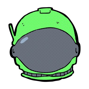 komik karikatür astronot yüz