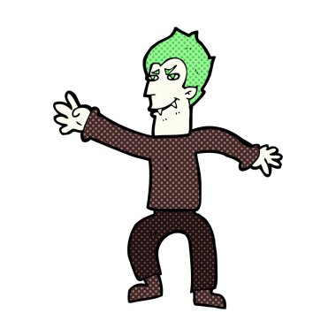 komik karikatür vampir adam