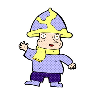 komik karikatür mantar adam