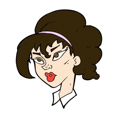 komik karikatür güzel kadın