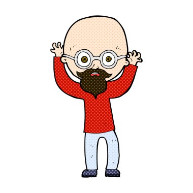 komik karikatür kel adam vurguladı