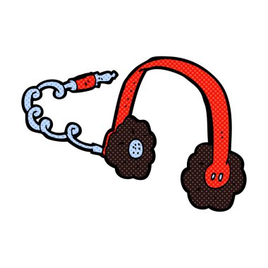 komik karikatür kulaklık