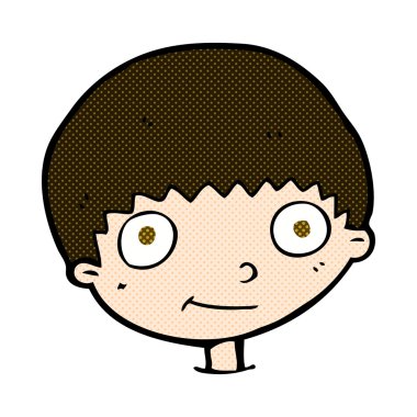 komik karikatür mutlu çocuk